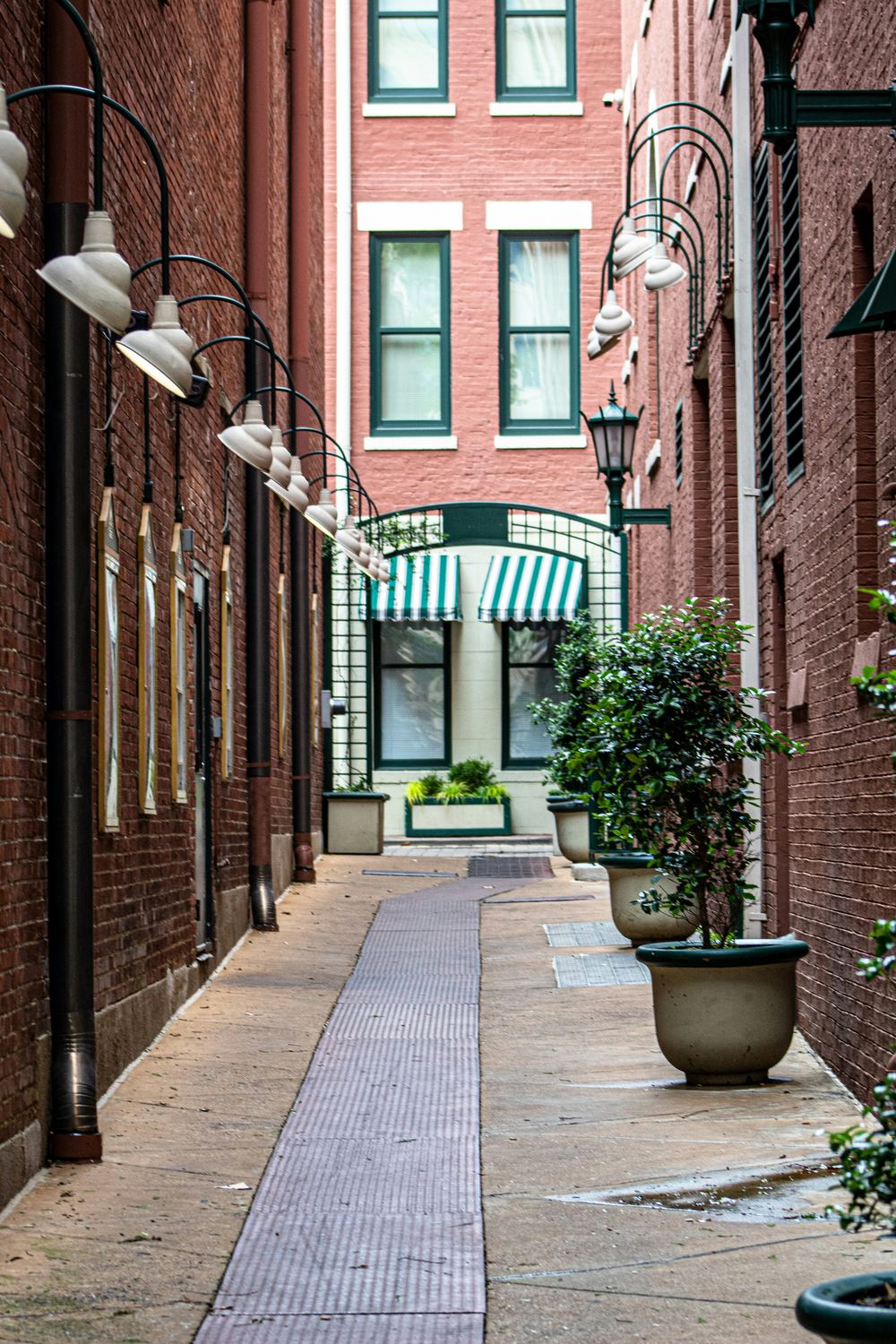 Brick alley in downtown
